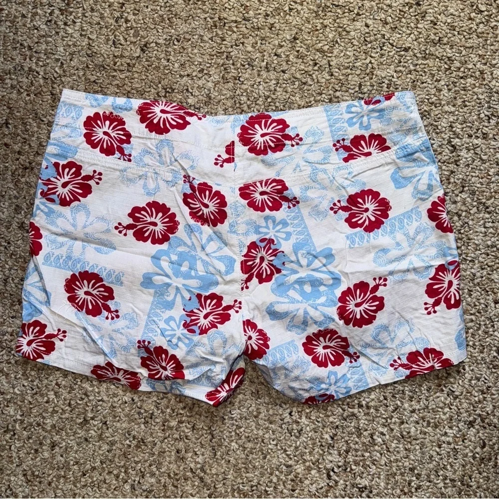 Vintage OP cotton floral summer beach swim shorts medium - Picture 6 of 6
